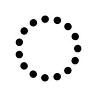 Circle icon composed of circles. vector