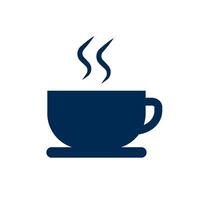 Coffee cup and steam silhouette icon. Cafe symbol. vector