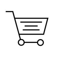 compras carro icono. compra artículo. vector