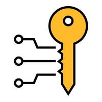 Security Technology Key Icon. Lock security icon. vector