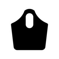 Plastic bag silhouette icon. vector