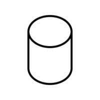 Simple cylinder icon. Shape. vector