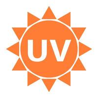 uv icono. uv radiación. vector