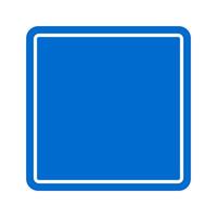 Square blue sign. Traffic sign. Guidance. vector