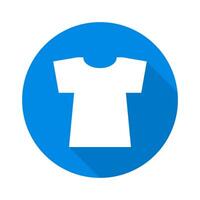 Modern round t-shirt and shadow icon. vector