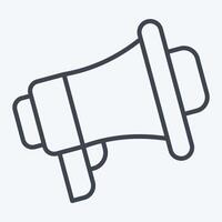 Icon Megaphone. related to Tennis Sports symbol. line style. simple design illustration vector