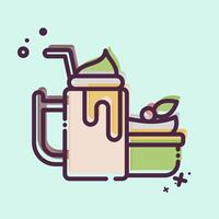 Icon Yogurt. related to Healthy Food symbol. MBE style. simple design illustration vector