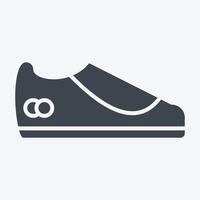 icono zapato. relacionado a tenis Deportes símbolo. glifo estilo. sencillo diseño ilustración vector