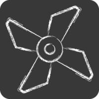Icon Drone Blades. related to Drone symbol. chalk Style. simple design illustration vector