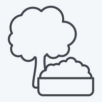 icono brócoli. relacionado a sano comida símbolo. línea estilo. sencillo diseño ilustración vector