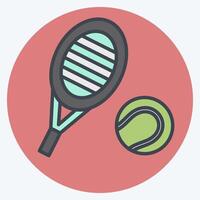 Icon String. related to Tennis Sports symbol. color mate style. simple design illustration vector