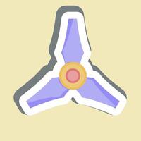 Sticker Three Blades Propeller. related to Drone symbol. simple design illustration vector