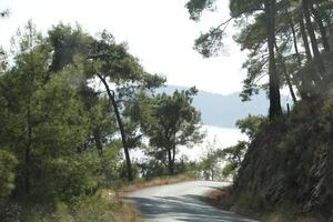 en el la carretera desde dalyan a muerde, hermosa paisaje en Turquía foto