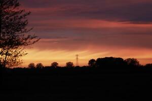 colorful sunset in the netherlands photo