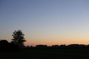 colorful sunset in the netherlands photo