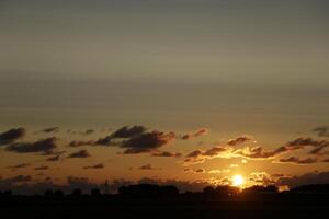 colorful sunset in the netherlands photo