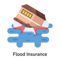 Trendy Flood Insurance vector