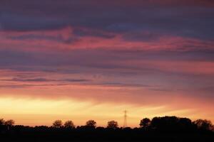 colorful sunset in the netherlands photo