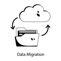 Trendy Data Migration vector