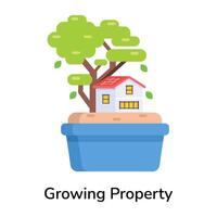 Trendy Growing Property vector