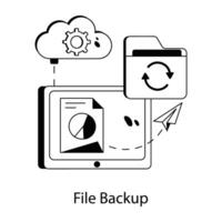 Trendy File Backup vector