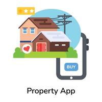 Trendy Property App vector