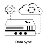 Trendy Data Sync vector