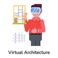 Trendy Virtual Architecture vector
