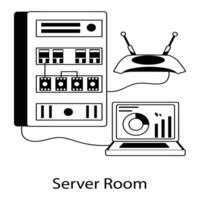 Trendy Server Room vector