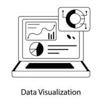 Trendy Data Visualization vector