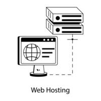 Trendy Web Hosting vector