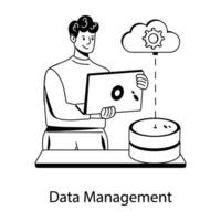 Trendy Data Management vector