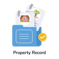 Trendy Property Record vector