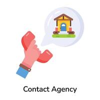 Trendy Contact Agency vector