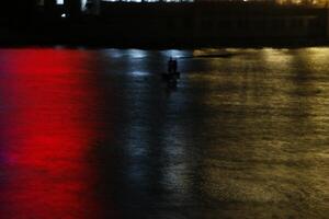 colorful reflection in the river photo