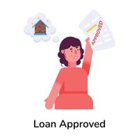 Trendy Loan Approved vector