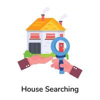 Trendy House Searching vector