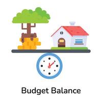 Trendy Budget Balance vector