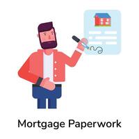 Trendy Mortgage Paperwork vector