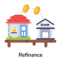 Trendy Refinance Concepts vector