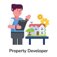 Trendy Property Developer vector
