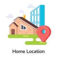 Trendy Home Location vector