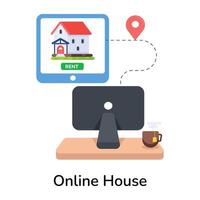 Trendy Online House vector