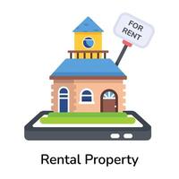 Trendy Rental Property vector