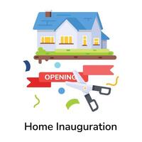 Trendy Home Inauguration vector