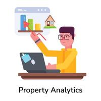 Trendy Property Analytics vector