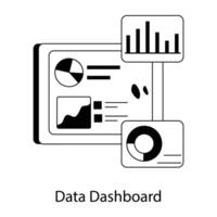 Trendy Data Dashboard vector