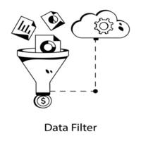 Trendy Data Filter vector