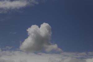 blue sky with some clouds photo