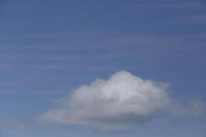 blue sky with some clouds photo